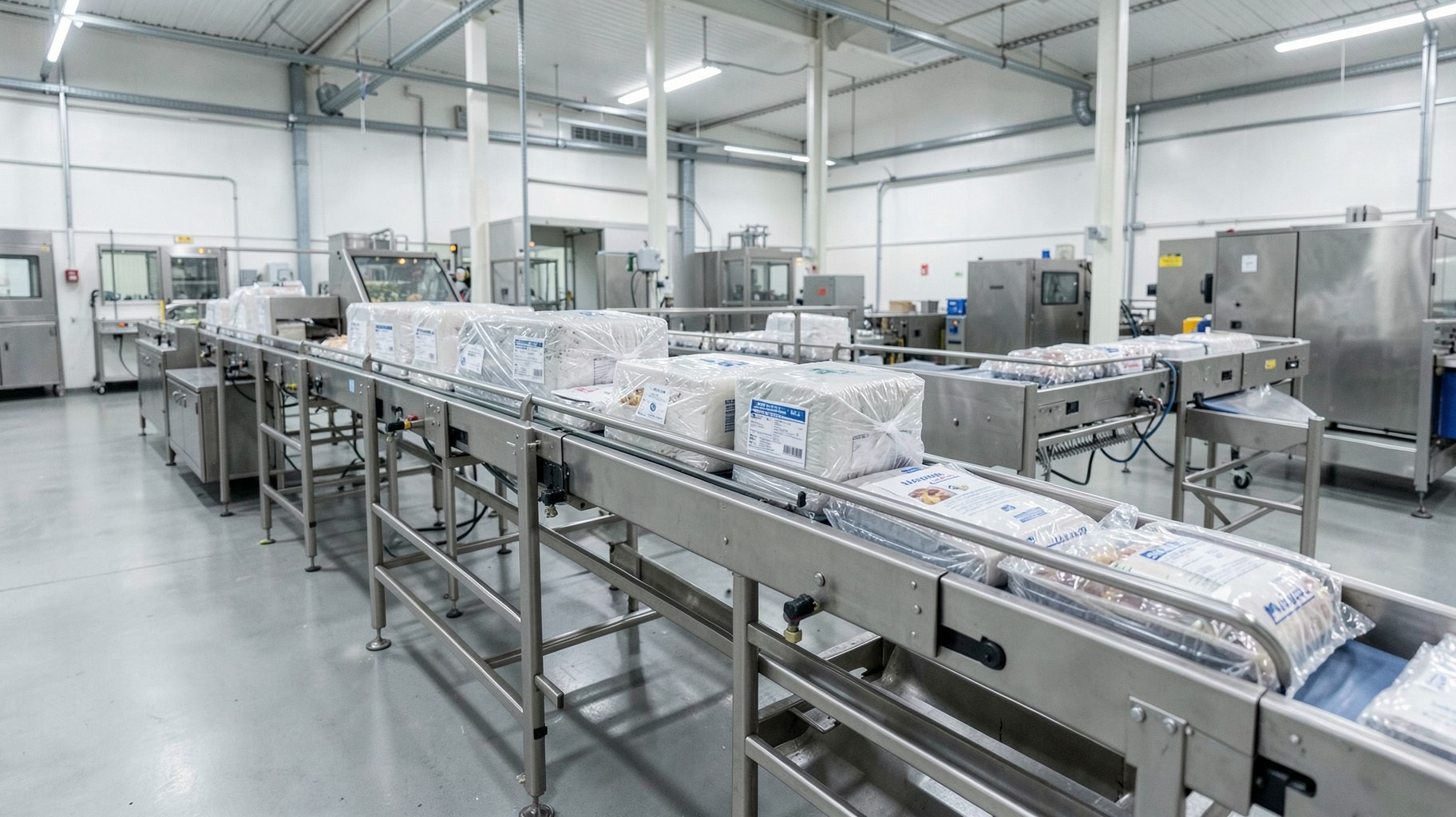 冷凍食品の製造工程とHACCP：凍結・包装・検査の確認点を検討する業務現場のイメージ写真